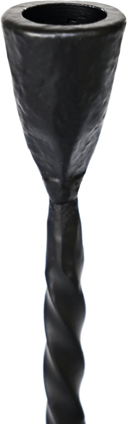 Black Taper Candle Holder Set of 2,Vintage Candle Sticks Holder Decor,Wrought Iron Candle Holder for Table Centerpiece,Halloween,Wedding,Christmas
