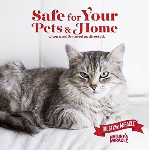 Nature's Miracle Advanced Cat Stain and Odor Eliminator Spray, Severe Mess Enzymatic Formula, Sunny Lemon Scent, 1 Gal-Mewly Pet