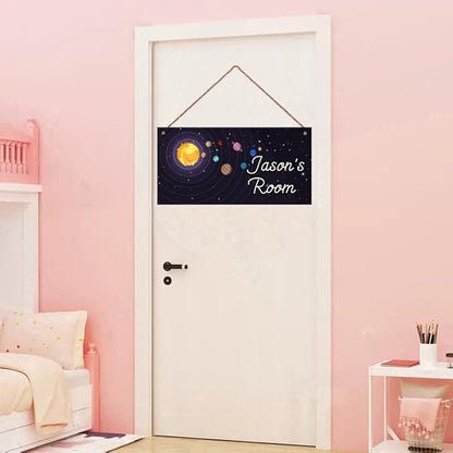 Personalized Sign Outer Space Room Décor For Little Man Cave, Space Art Print Solar System Wall Art Decor For Nursery Kids Room Decorations, Planets Picture Posters For Boys Bedroom
