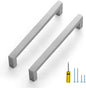 Ravinte 3 Pack Brushed Nickel Kitchen Cabinet Handles 6-1/4 Inch Cabinet Pulls Square Kitchen Hardware for Cabinet Drawer Pulls Drawer Handles Come with Screwdriver