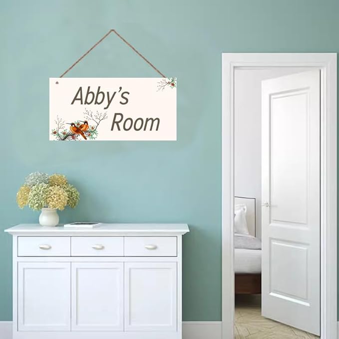 Personalized Sign Birds Flowers Wall Decor Beautiful Decoration for Home Kitchen Bar Garage Vintage Retro Poster Plaque Decor for Kids Room Nursery Wall Decorations Stuff