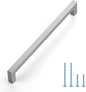 Ravinte 1 Pack Brushed Nickel Kitchen Cabinet Handles 10 Inch Cabinet Pulls Square Kitchen Hardware for Cabinet Drawer Pulls Drawer Handles Come with Screwdriver