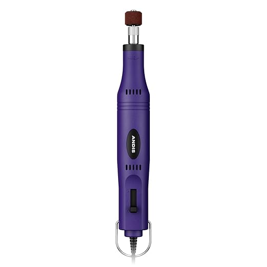 Andis 66745 EasyClip 2-Speed Pet Nail Grinder, Purple-Mewly Pet