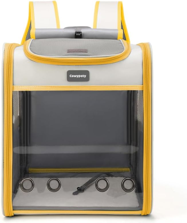 Cat Backpack Carrier, Collapsible and Breathability Cat Carrier Large for Cat Under 16 lbs, Dog and Small Pet Carrier Bag Used in Travel, Car-Mewly Pet