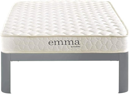 Modway Emma 6" Twin Mattress Foam Set of 2, White
