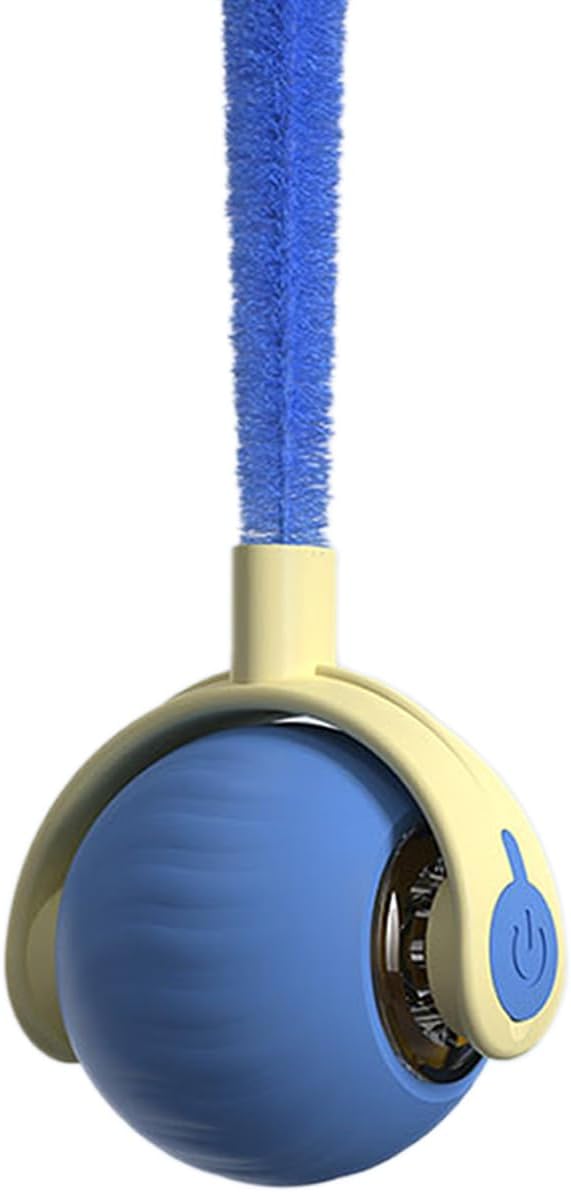 Interactive Cat Toy Ball | Automatic Moving Smart Anti-Depression Pet Toy with Light | Speedy Tail 3.0 Cat Mouse Toy | Electric Rechargeable Enrichment Toy for Indoor Bored Cats & Dogs (Blue)-Mewly Pet
