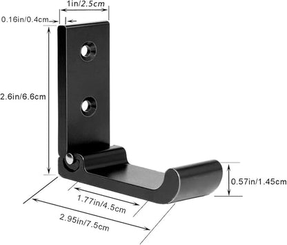 Folding Coat Hooks, Matte Black Wall Hooks for Hanging Coats Bathroom Towel Hooks Hardware Heavy Duty Aluminum Alloy Robe Hooks Wall Mounted DIY Coat Rack Hooks No Rust Indoor, Outdoor (6pcs-Black)