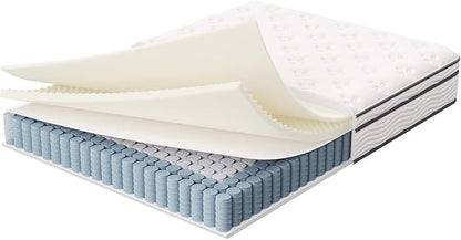 Modway Jenna 10” Innerspring and Memory Foam Full Mattress With Individually Encased Coils