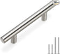homdiy | 50 Pack 3in Hole Centers | Cabinet Handles Nickel Drawer Pulls Stainless Steel, Bar Handle Pull with Brushed Nickel Finish | Kitchen Cabinet Hardware/Dresser Drawers 201SN