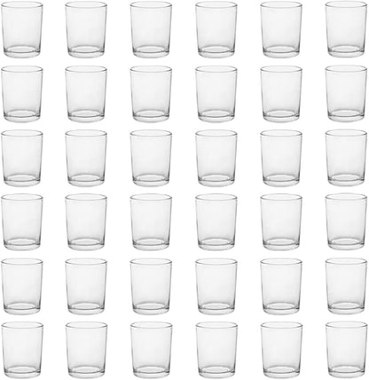 Clear Mercury Glass Tea Light Holders Set of 36 - Elegant Votive Candle Holders for Weddings, Showers and Home Decor - Perfect for Table Centerpieces and Parties (Glass, Clear)