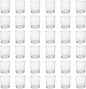 Clear Mercury Glass Tea Light Holders Set of 36 - Elegant Votive Candle Holders for Weddings, Showers and Home Decor - Perfect for Table Centerpieces and Parties (Glass, Clear)