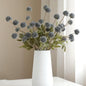 Artificial Flowers for Vases 20.5 Inch 10 Stems， Silk Dried Fake Mums Bouquet Indoor Faux Floral Arrangements for Decoration (Blue)