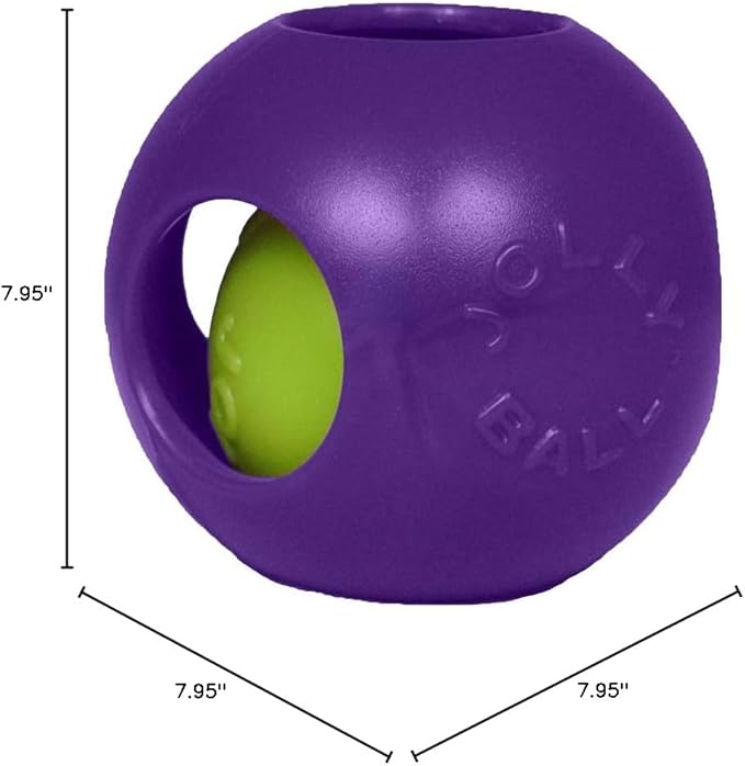 Jolly Pets Dog Teaser Ball 8 Inch, Purple,Large Breeds-Mewly Pet