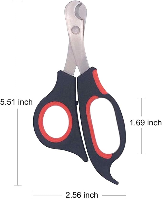 Professional Cat Nail Clippers Trimmer Scissors for Small Breeds, Puppies, Rabbits, and More, Safe Sharp Stainless Steel Blades, Non-Slip Big Handles, Easy at Home Grooming-Mewly Pet