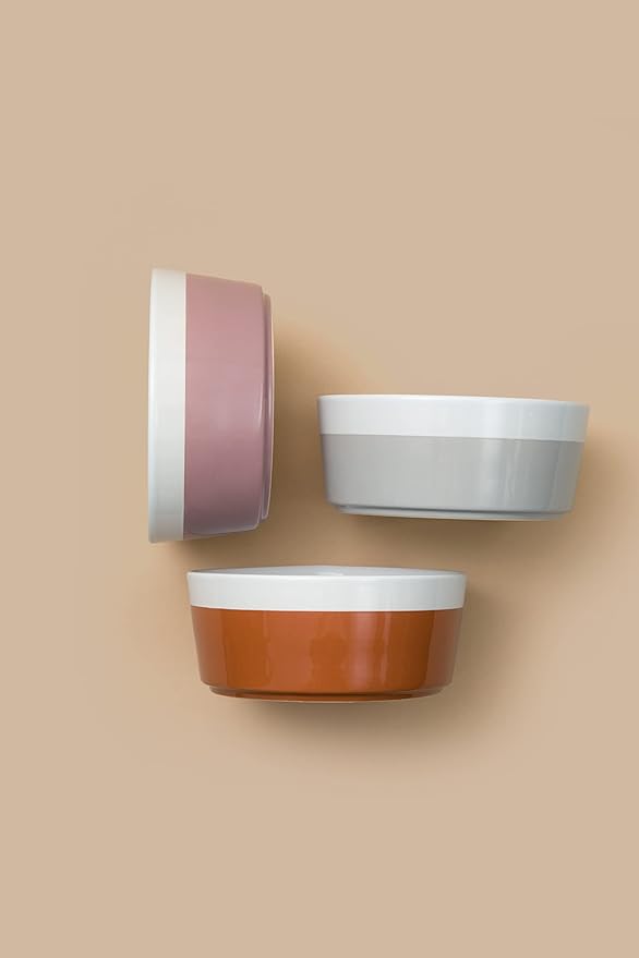 Waggo Dipper Ceramic Dog Bowl Heavyweight Durable Dog Food and Water Dish (Large, Teracotta)-Mewly Pet