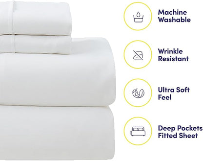 Twin Comforter Set with Sheets - 5-Piece Bedding Collection - 1 Comforter, 1 Fitted Sheet, 1 Flat, 2 Pillowcases - Deep Pocket - Soft & Premium Quality - Ideal for All Seasons, Checkered Box