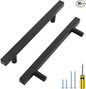 Ravinte Cabinet Handles 30 Pack - 5 Inch Matte Black Square Pulls, Modern Kitchen Hardware, 7-3/8 Inch Overall Length Drawer Pulls