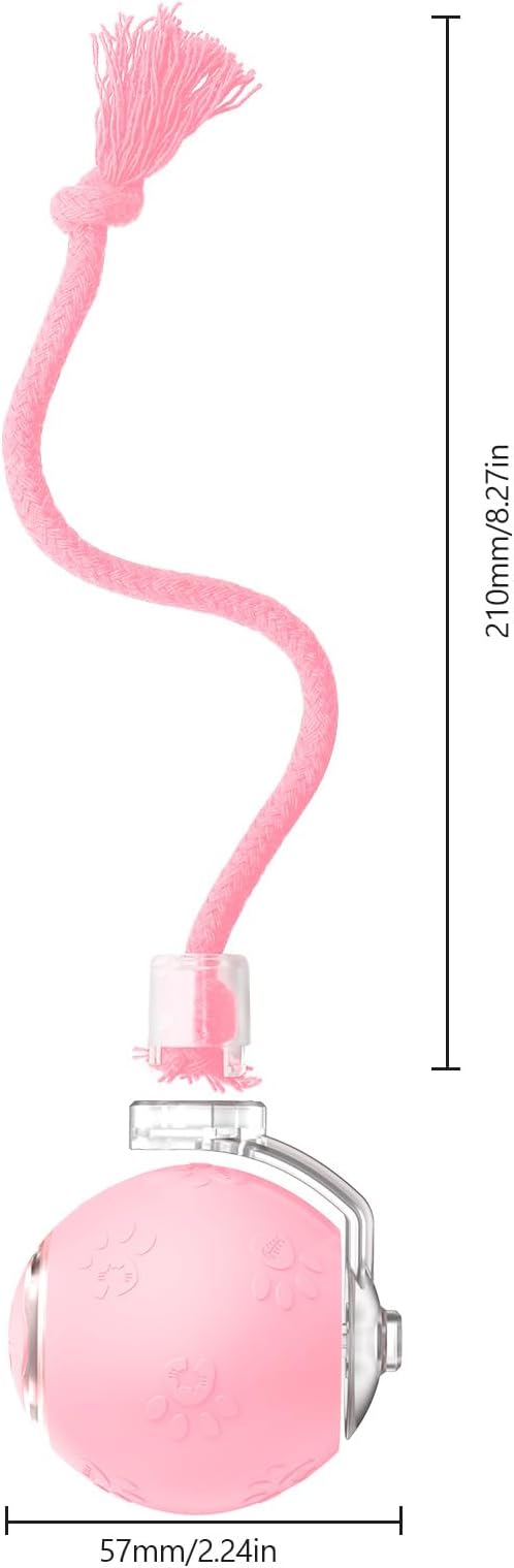 Interactive Cat Toys, Automatic Moving Cat Toys for Bored Indoor Adult Cats, Fast Rolling, Chirping & Motion-Activated Kitty Toys, Fun Gift for Cats with Speedy Tail 2.0, USB Rechargeable,Pink-Mewly Pet