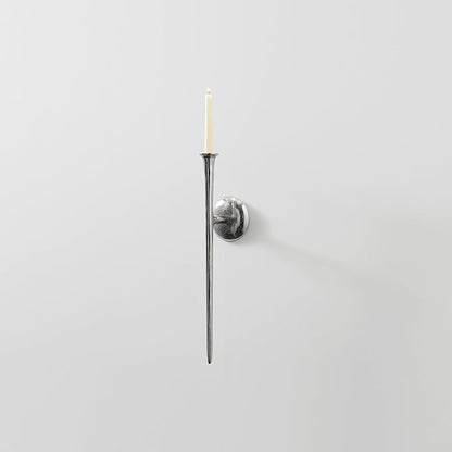 Aspar Wall Sconce, Modern Candle Holder with Elegant Hook Design, Versatile Decorative Lighting for Indoor Wall Decor and Ambiance Setting, Silver (Candle Not Included)