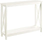 Convenience Concepts Oxford Console Table 39.5" - Sofa Table with Storage Shelf, Transitional Entryway Hall Table for Living Room and Bedroom, Display Foyer Table, Ivory