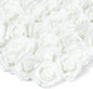 Juvale White Flowers Artificial Roses - Artificial Flowers for Wedding Decor & Centerpiece Table Decorations - 100-Pack, 3 in Diameter, White