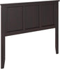 AFI, Madison Full Solid Wood Panel Headboard with Attachable Charger, Espresso