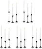 Nuptio Black Candle Holder Candlestick Holders 15 Pcs Candle Sticks Holder Metal Tapered Candle Holder, Taper Candle Holders for Wedding Christmas Party Celebration Mantel Dinner Home Decoration