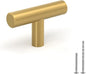 LONTAN 10 Pack Gold Cabinet Knobs Gold Drawer Knobs Brushed Brass Kitchen Cabinet Hardware for Bathroom Cupboard 2in Overall Length,Stainless Steel