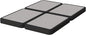 Nutan Inch Sturdy Box Spring for Mattress Support-Durable and Fully Assembled, Natural Wood King(Fold), Gray, 4" Foundation