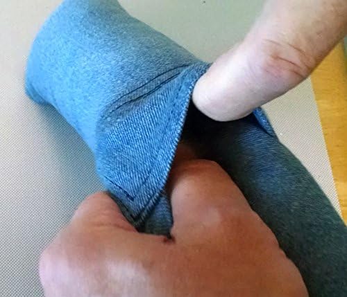 15" Cat Kicker Toy with Refillable Catnip Pocket (Denim) - Filled with Premium Canadian Catnip-Mewly Pet