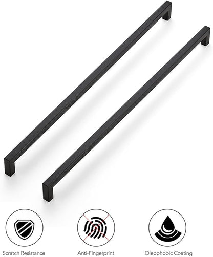 Ravinte 20 Pack 18 Inch Kitchen Square Cabinet Handles Matte Black Pulls Black Drawer Pulls Kitchen Cabinet Hardware Handles