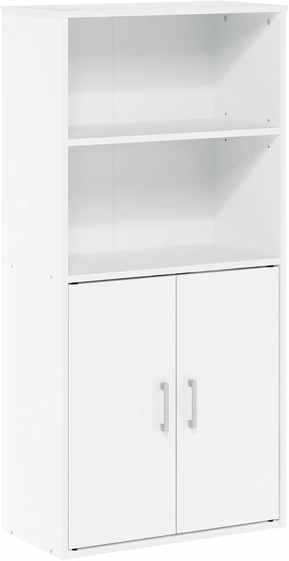 Furinno Pasir 4-Tier Storage Bookcase, Bookshelf, Multipurpose Shelf, White