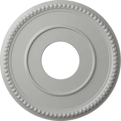 12 1/2"OD x 3 7/8"ID x 3/4"P Bradford Ceiling Medallion (Fits Canopies up to 6 5/8"), Hand-Painted Frost