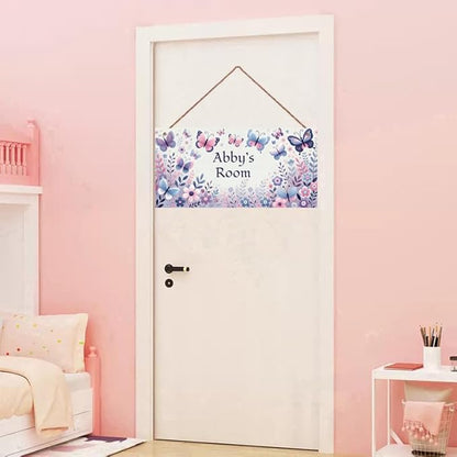 Personalized Sign Vintage Butterfly Wall Decor For Kids Room Decoration Nursery Decor Party Decorations For Little Man Cave Wall Art Decor For Boys Room Girls Bedroom