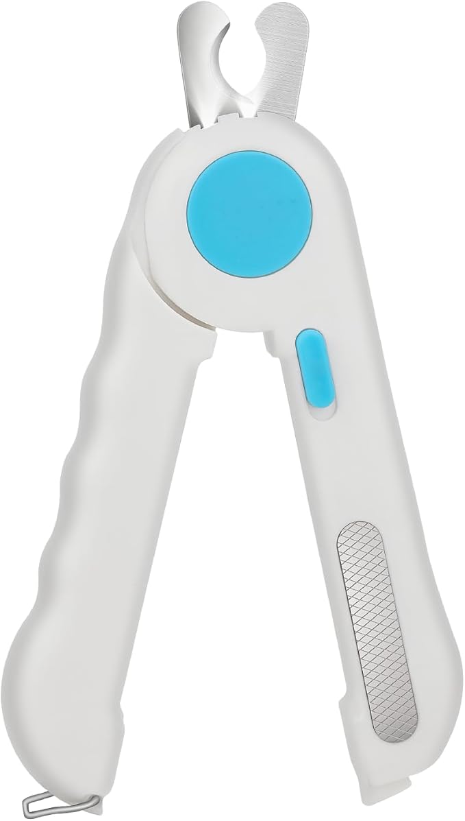 Cat Dog Pet Nail Clippers with Light, Llluminates Cat Dog Nails or Bloodline,Safety Pet Nail Clipper for Dogs, Cats, Rabbits Sharp No Nail Splitting-Mewly Pet