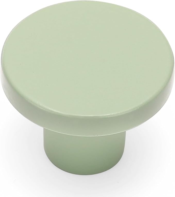 Ravinte 10 Pack Cabinet Knobs Light Green Kitchen Cabinet Knobs Round Dresser Drawer Pulls Closet Door Pulls 1-1/5 Inch