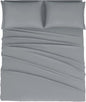 Mejoroom Queen Size Sheet Set - Hotel Luxury 1800 Bedding Sheets & Pillowcases - Deep Pocket Fitted Sheet, Soft, Breathable, Wrinkle & Fade Resistant - 4 Piece (Queen,Gray)