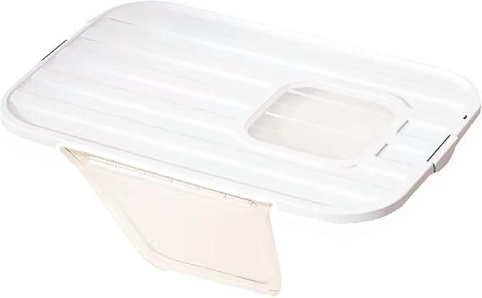 Vealind Cat Litter Box Lid with Clear Door Only Fit for Vealind XXL Cat Litter Pan, Top Entry Litter Box with Lid-Mewly Pet