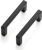 Ravinte 10 Pack Matte Black Cabinet Pulls, 2-1/2 Inch (64mm) Hole Center Slim Kitchen Handles, Square Drawer Pulls for Cabinets & Cupboards, Hardware