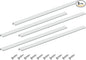 uxcell Cabinet Finger Edge Pull, 5pcs 600mm / 23.62" Aluminum Alloy Back Mount Hidden Cabinet Pulls Concealed Handle for Home Kitchen Drawer Cabinet, Silver