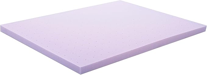LUCID 3 Inch Lavender Infused Memory Foam Mattress Topper, Twin XL Size – Ventilated Design – Pressure Relieving Bed Topper - Mattress Pad – CertiPur Certified