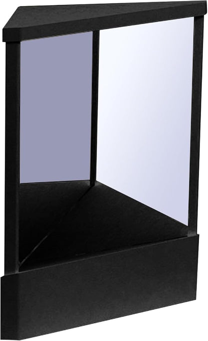 Non-Reversing Mirror, Professional Mirror Non-reversing Precision True Vanity Makeup Mirrors Non-Magnifying Tabletop Mirrors for Accurate Reflections (Black, L)