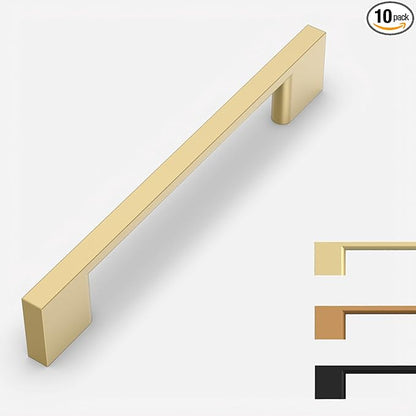 10 Pack Gold Cabinet Pulls 5 Inch Kitchen Cabinets Handles Hardware for Cabinets Gold Drawer Pulls Kitchen Pull