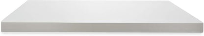 Mellow 4 Inch Memory Foam Mattress Topper with Cover, Calming Green Tea Infusion, Short Queen