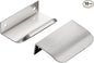 Ravinte Hardware 10 Pack Silver Cabinet Handles, 3 Inch (76mm) Finger Edge Pulls, 2 Inch Hole Center, Finger Pulls for Cabinets