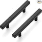 Ravinte Cabinet Handles 15 Pack - 3-3/4 Inch Matte Black Square Pulls, 6 Inch Overall Length - Kitchen Hardware Drawer Pulls