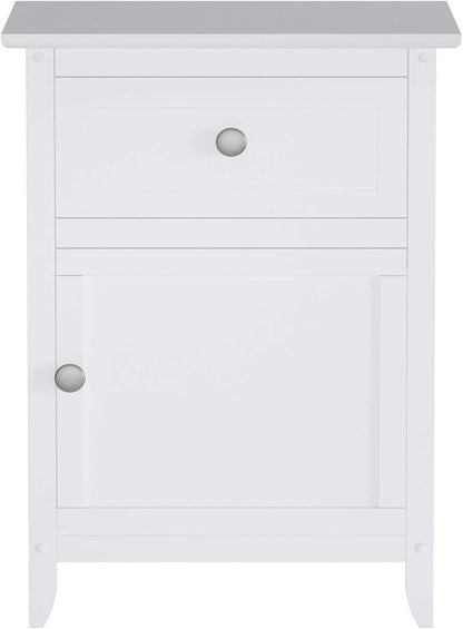 Winsome Eugene Accent Table/Nightstand, for Living Room, Den, Bedroom, White