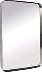 TEHOME 20x30 Brushed Nickel Bathroom Mirror Rounded Rectangle Brushed Silver Vanity Mirror in Stainless Steel