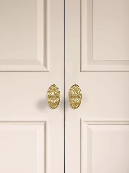 2 Pack Brushed Gold Cabinet Knobs with Base Brass Flat Drawer Pulls Kitchen Cupboard Bathroom Dresser Cabinet Hardware Handles Zinc Alloy
