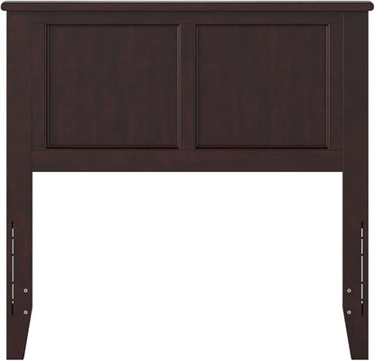 AFI, Madison Twin Solid Wood Panel Headboard with Attachable Charger, Espresso